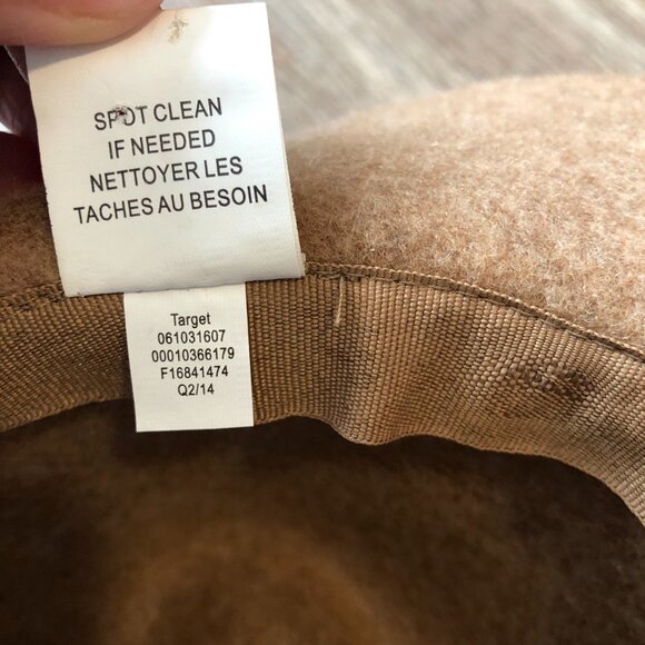 Target Fedora Tan 100%Wool Wide Brim Hat Cowgirl Boho Versatile Women’s One Size - Picture 4 of 9